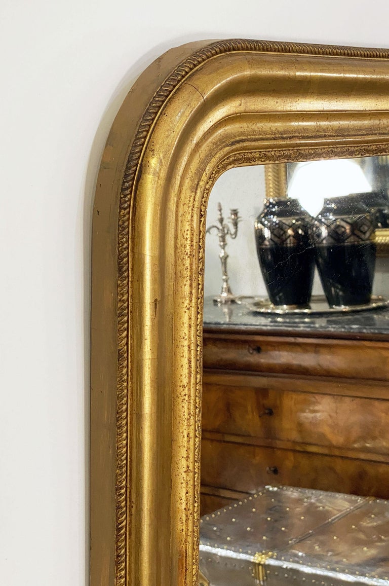 Louis Philippe Gilt Floor Mirror - 55 X 116