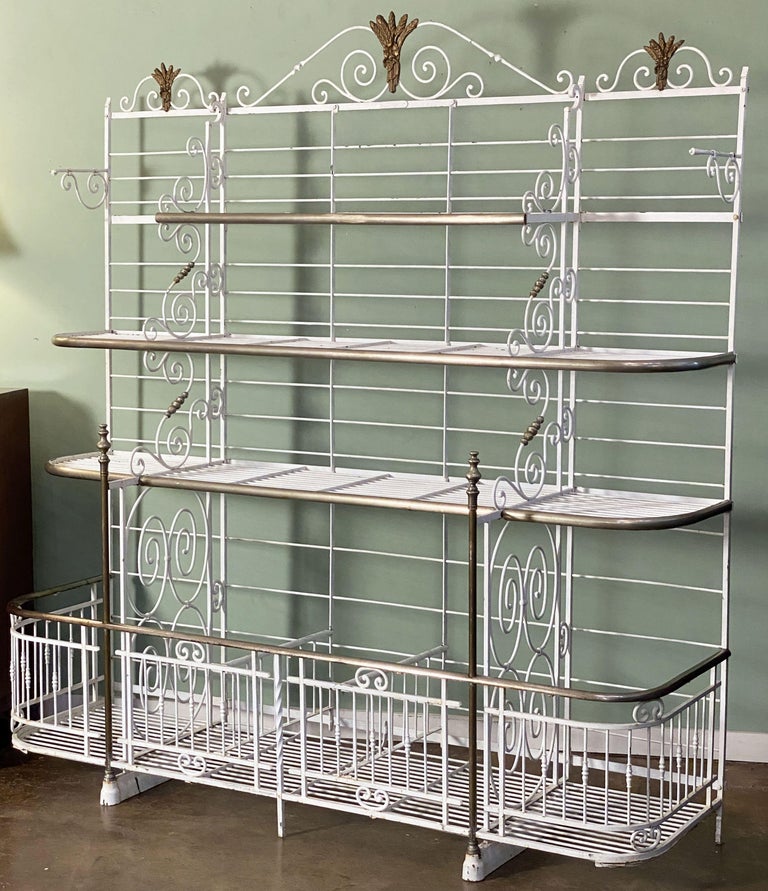 Large wrought iron bakers rack clearance